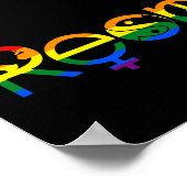 Poster Coexister avec Respect Gay pride LGBT (Coin)