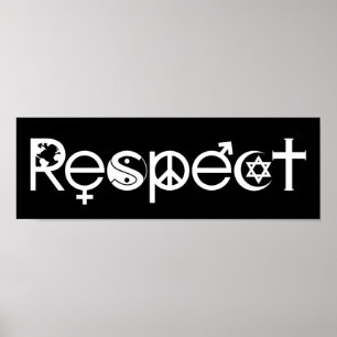 Poster Coexister dans le Respect - Paix Gentillesse & Tol
