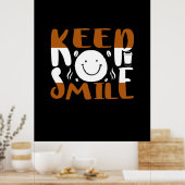 Poster Coffe Art Keep Smile (Cuisine)