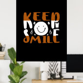Poster Coffe Art Keep Smile (Bureau à domicile)