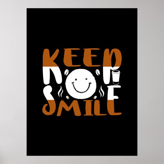 Poster Coffe Art Keep Smile (Devant)
