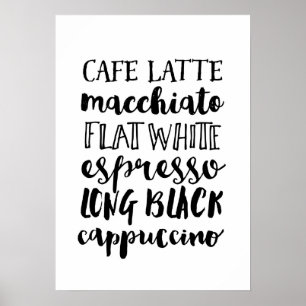 Poster Coffe Lover en noir et blanc typographie