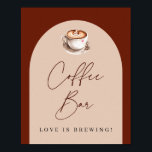 Poster Coffee Bar Love est la brasserie Fête des mariées<br><div class="desc">Café Bar Love est brasser Fête des mariées Poster</div>