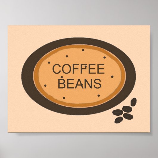Poster Coffee Bean Connexion Orange et Brown (Devant)