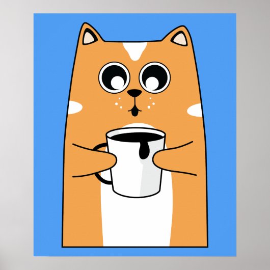 Poster Coffee Cat Wired Kitty (Devant)