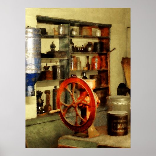 Poster Coffee Grinder et sucre (Devant)