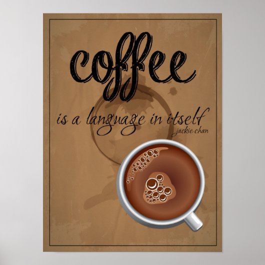 Poster coffee is a language in itself (Devant)