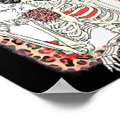 Poster Coffee Is My Valentine Skeleton Messy Leopard Bun  (Coin)