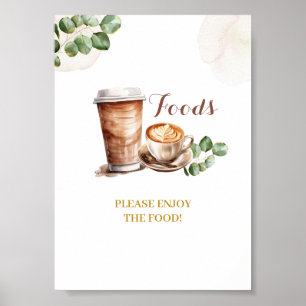 Poster Coffee Love est Brassant Food Party Signale