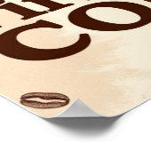 Poster Coffee Lover Citation à vapeur tourbillons à vapeu (Coin)