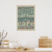 Poster Coffee Menu Word Art (Cuisine)