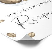 Poster Coffee nuptiale Votre carte de recette ici (Coin)