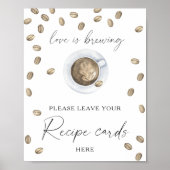 Poster Coffee nuptiale Votre carte de recette ici (Devant)