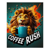 Poster Coffee Rush Lion (Devant)