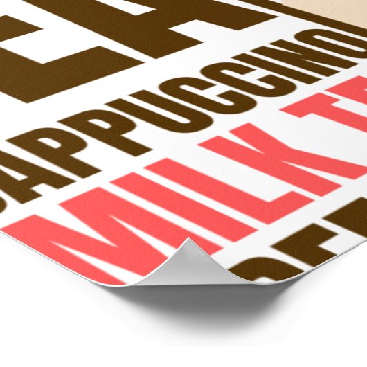 Poster COFFEE TEA PATTERN, Postcard (Coin)