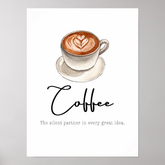 Poster Coffee: The silent partner (Devant)