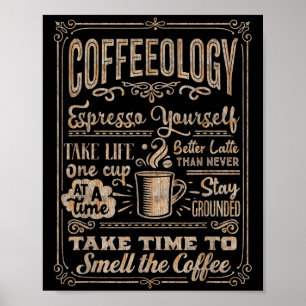 Poster Coffeeology - Amoureux amusants du café Inspiratio