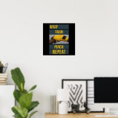 Poster Coffre de formation Boxer Envelopper Train Répétit (Bureau à domicile)