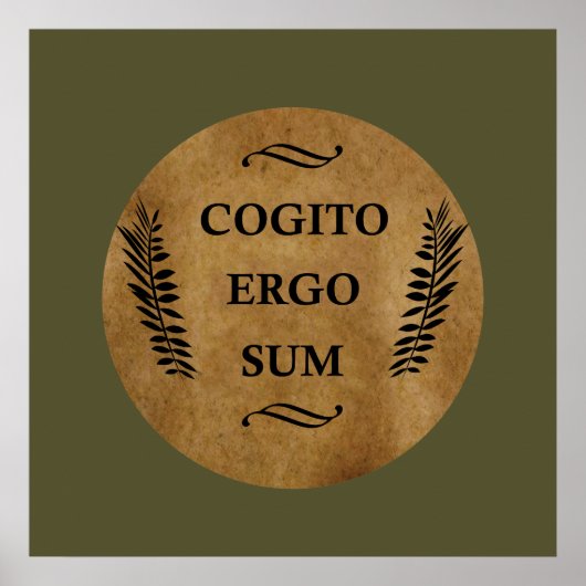 Poster Cogito ergo sum (Devant)