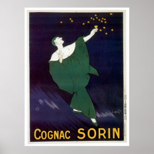 Poster Cognac Sorin Vin Vintage Boire Ad Art
