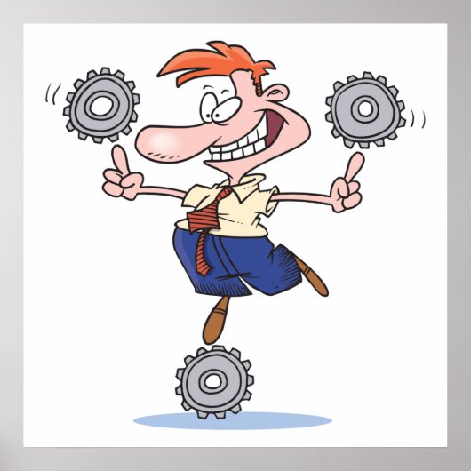 Poster Cogs de l'équilibre des hommes (Devant)