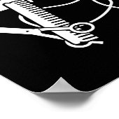 Poster Coiffeur Amour Sèche-cheveux Ciseaux Barbier Brush (Coin)