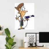 Poster Coiffeur au travail (Bureau à domicile)