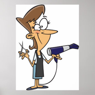 Poster Coiffeur Avec Ciseaux