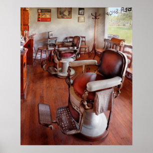 Poster Coiffeur - ayez svp un siège
