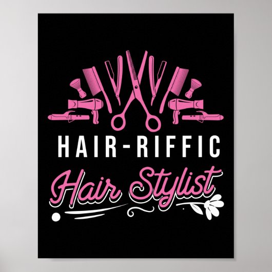 Poster Coiffeur Hair-riffé Hair Stylist (Devant)