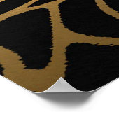 Poster Coiffeur léopard doré de luxe & salon de maquillag (Coin)