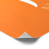 Poster Coiffeur Salon de maquillage Chic Orange Ciseaux o (Coin)