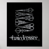 Poster Coiffeur vintage Ciseaux classiques (Devant)