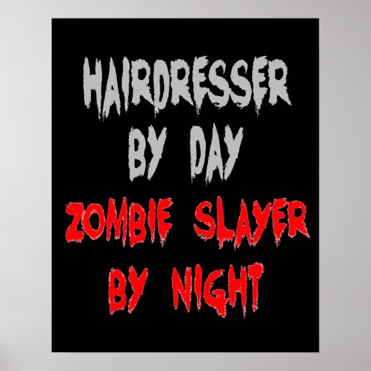 Poster Coiffeur Zombie Slayer (Devant)
