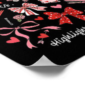 Poster Coiffeuse à ruban coquette Saint-Valentin (Coin)