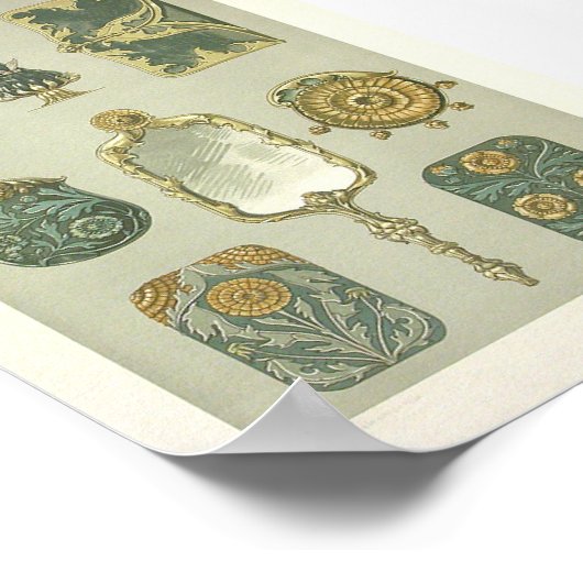 Poster Coiffeuse de seder en anton Art nouveau (Coin)