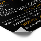 Poster Coiffeuse tendance, Barbiers hommes publicité (Coin)