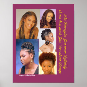 Poster Coiffure noire