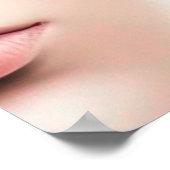 Poster Coiffure pour femme beauté Turquoise plumes (Coin)