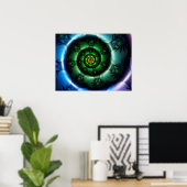 Poster Coil de couleur curling (Bureau à domicile)