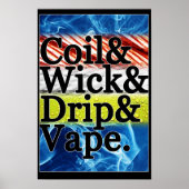 Poster Coil & Wick & Drift & Vape (Devant)