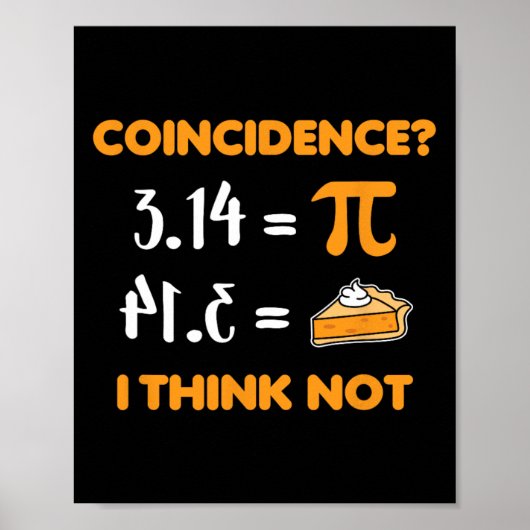 Poster Coïncidence Pi 3.14 Math Pun Mathlete Math Amateur (Devant)