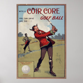 Poster Coir core golf ball, 1907