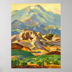 Poster Col de Cajon, montagnes, Sud de la Californie, Éta