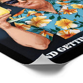 Poster Coladas Donald Trump Vacances d'été Hawaii Beach (Coin)