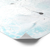 Poster Colbalt bleu Abstrait 1 (Coin)