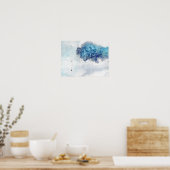 Poster Colbalt bleu Abstrait 1 (Cuisine)