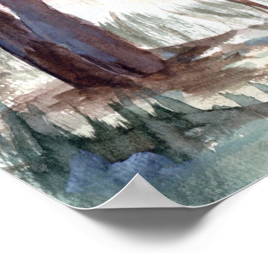 Poster Cold Lake en hiver (Coin)