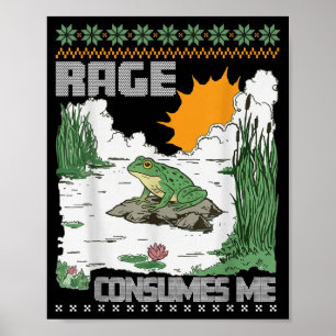 Poster Colère Me Consume Sweaters De Noël Laids Drôle De