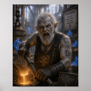 Poster Colère / Ouvrier de fonderie / Fonderie